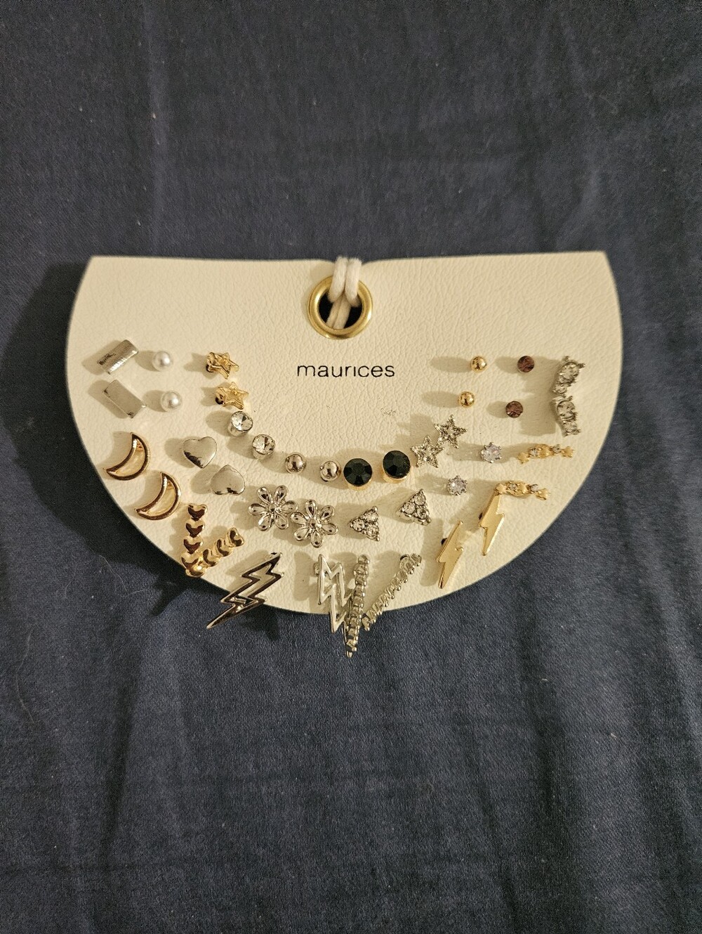 Maurices Mixed Gold and Silver Stud Earring Set with Rhinestones